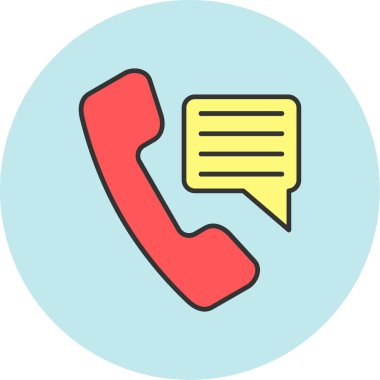 Web Kullanımı için Telefon Simgesi, Vektör İllüstrasyonu