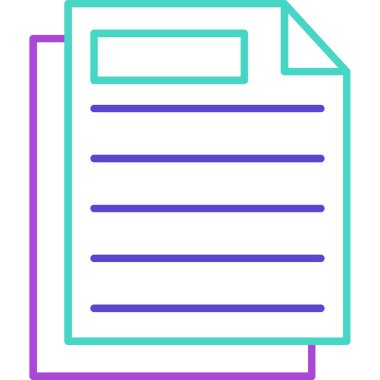 Web Kullanımı için Belge Simgesi, Vektör İllüstrasyonu