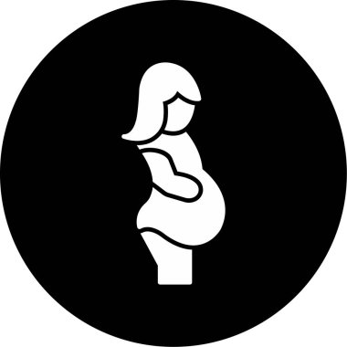 Web Kullanımı için Hamilelik Simgesi, Vektör İllüstrasyonu