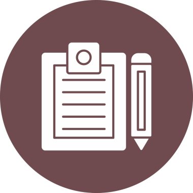 Web Kullanımı için Kontrol Listesi Simgesi, Vektör İllüstrasyonu