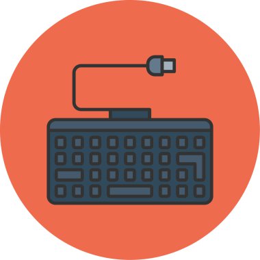 Web Kullanımı için Klavye Simgesi, Vektör İllüstrasyonu