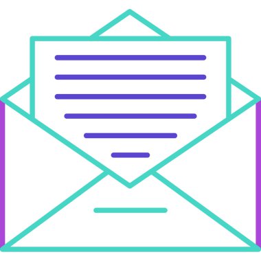 Web kullanımı için Zarf Simgesi, Vektör İllüstrasyonu