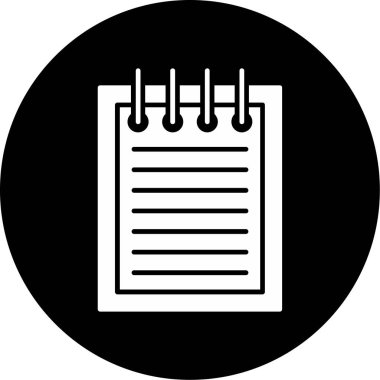 Web Kullanımı için Not Simgesi, Vektör İllüstrasyonu