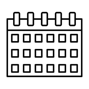Calendar.svg Simgesi, Web Kullanımı için Vektör İllüstrasyonu