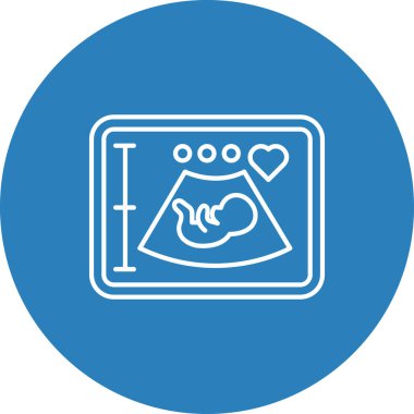 Web kullanımı için Ultrason Simgesi, Vektör İllüstrasyonu