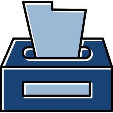 Web Kullanımı için Doku Kutusu Simgesi, Vektör İllüstrasyonu