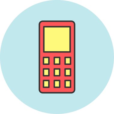 Web kullanımı için Cep Telefonu Simgesi, Vektör İllüstrasyonu