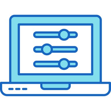 Web Kullanımı için Ayarlar Simgesi, Vektör İllüstrasyonu