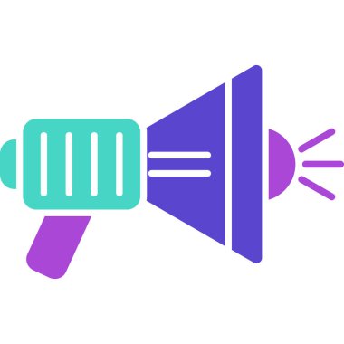 Web Kullanımı için Megafon Simgesi, Vektör İllüstrasyonu