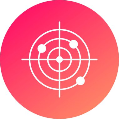 Web Kullanımı için Radar Simgesi, Vektör İllüstrasyonu