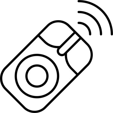 Wireless Mouse.svg Simgesi, Web Kullanımı için Vektör İllüstrasyonu