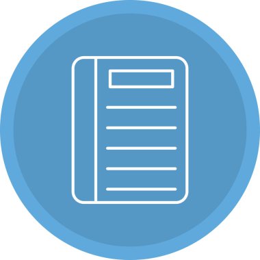 Web Kullanımı için Kitap Simgesi, Vektör İllüstrasyonu