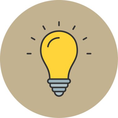 Web Kullanımı için Fikir Simgesi, Vektör İllüstrasyonu