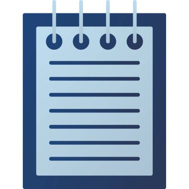 Web Kullanımı için Not Simgesi, Vektör İllüstrasyonu