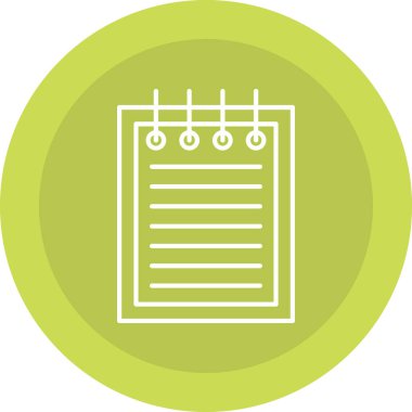 Web Kullanımı için Not Simgesi, Vektör İllüstrasyonu