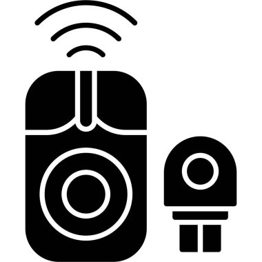 Web Kullanımı için Kablosuz Fare Simgesi, Vektör İllüstrasyonu