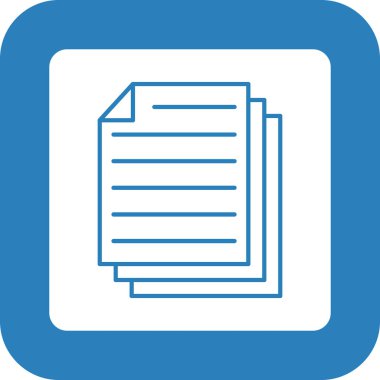 Web Kullanımı için Kağıt Simgesi, Vektör İllüstrasyonu