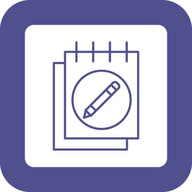 Web Kullanımı için Notlar Simgesi, Vektör İllüstrasyonu