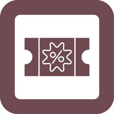 Web Kullanımı için Kupon Simgesi, Vektör İllüstrasyonu