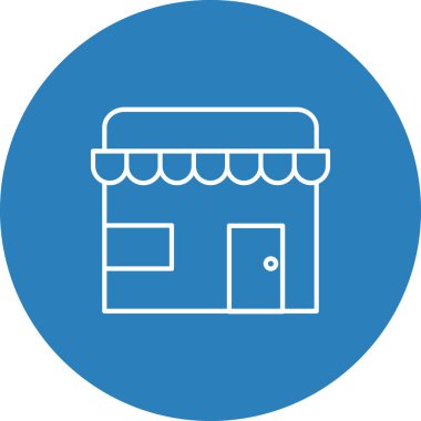 Web Kullanımı için Dükkan Simgesi, Vektör İllüstrasyonu