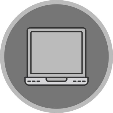 Web Kullanımı için dizüstü bilgisayar simgesi, Vektör İllüstrasyonu