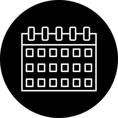 Web Kullanımı için Takvim Simgesi, Vektör İllüstrasyonu