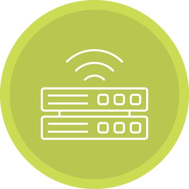 Web Kullanımı için Sunucu Simgesi, Vektör İllüstrasyonu