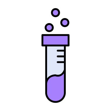 Web kullanımı için test tübü simgesi, vektör illüstrasyonu