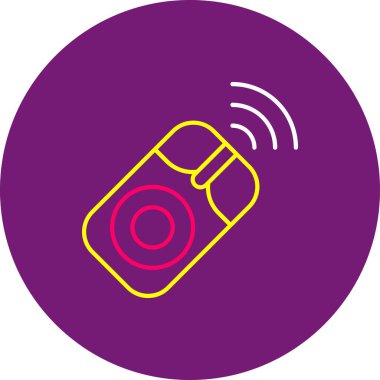 Web Kullanımı için Kablosuz Fare Simgesi, Vektör İllüstrasyonu