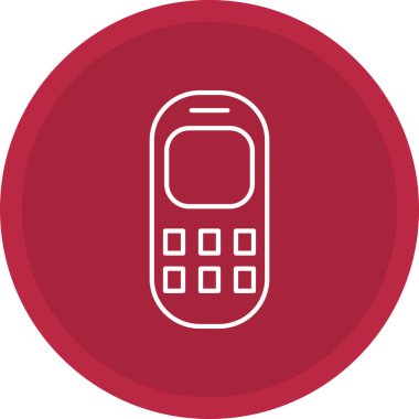 Web Kullanımı için Eski Telefon Simgesi, Vektör İllüstrasyonu