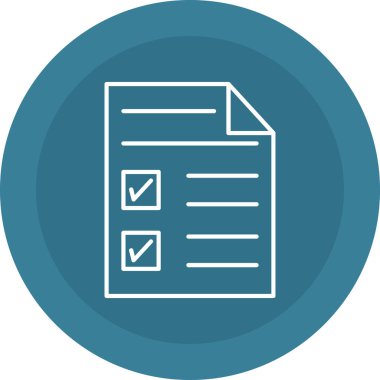 Web Kullanımı için Kontrol Listesi Simgesi, Vektör İllüstrasyonu