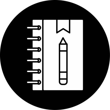 Web Kullanımı için Not Defteri Simgesi, Vektör İllüstrasyonu