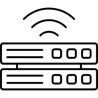 Sunucu. svg Simgesi, Web Kullanımı için Vektör İllüstrasyonu