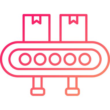 Web Kullanımı için Taşıyıcı Kayışı Simgesi, Vektör İllüstrasyonu