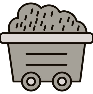 Vagon Simgesi, Web Kullanımı için Vektör İllüstrasyonu