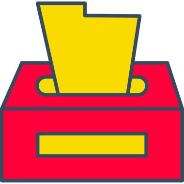 Web Kullanımı için Doku Kutusu Simgesi, Vektör İllüstrasyonu