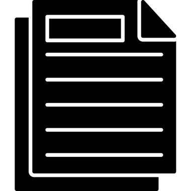 Web Kullanımı için Belge Simgesi, Vektör İllüstrasyonu