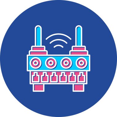 Wifi Yönlendirici Simgesi, Web Kullanımı için Vektör İllüstrasyonu