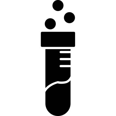 Web kullanımı için test tübü simgesi, vektör illüstrasyonu