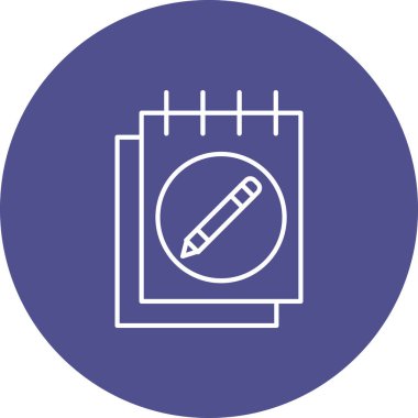 Web Kullanımı için Notlar Simgesi, Vektör İllüstrasyonu