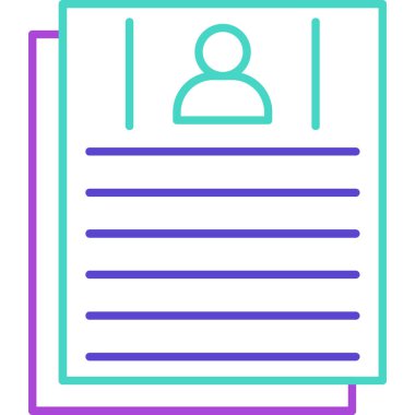 Web Kullanımı için CV Simgesi, Vektör İllüstrasyonu