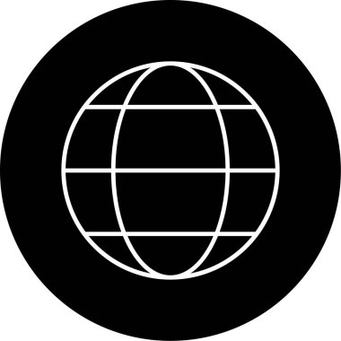 Web Kullanımı için dünya Simgesi, Vektör İllüstrasyonu