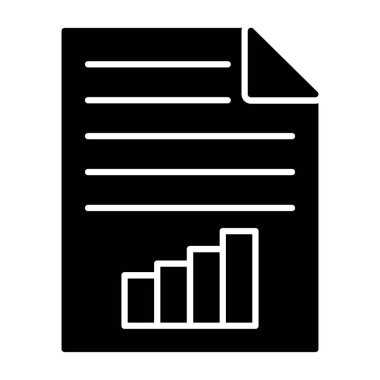 Web Kullanımı için Rapor Simgesi ve Vektör İllüstrasyonu