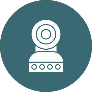 Web Kullanımı için Web Kamera Simgesi, Vektör İllüstrasyonu