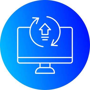 Web Kullanımı için Simgeyi Yükselt, Vektör İllüstrasyonu