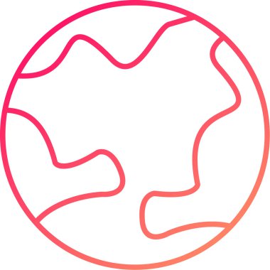 Web Kullanımı için Dünya Simgesi, Vektör İllüstrasyonu