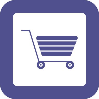 Alışveriş Arabası Simgesi, Web Kullanımı için Vektör İllüstrasyonu