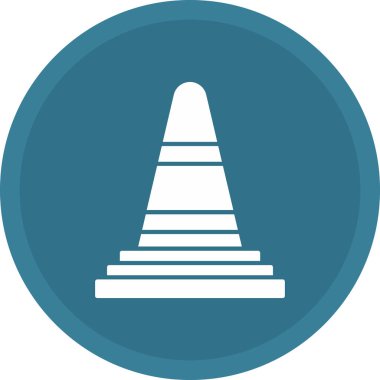 Web Kullanımı için Trafik Konisi Simgesi, Vektör İllüstrasyonu