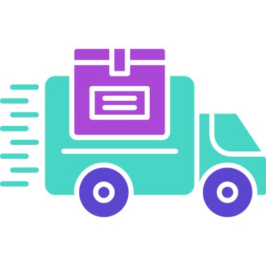 Web kullanımı için Taşıma Aracı Simgesi, Vektör İllüstrasyonu