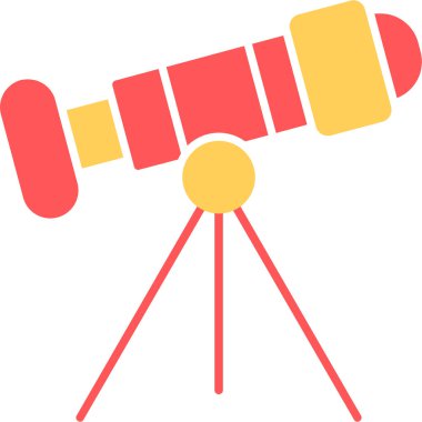 Web Kullanımı için Teleskop Simgesi, Vektör İllüstrasyonu